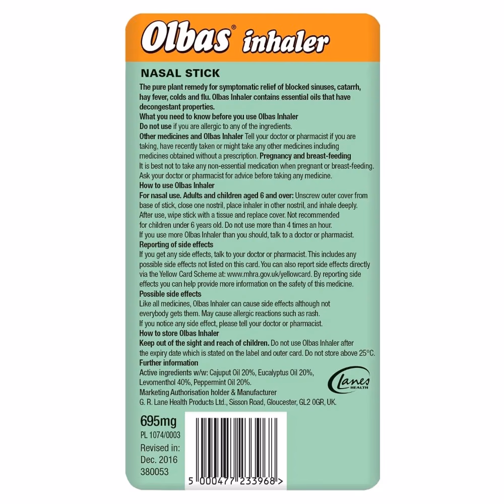 Olbas Inhaler Stick 695mg 2