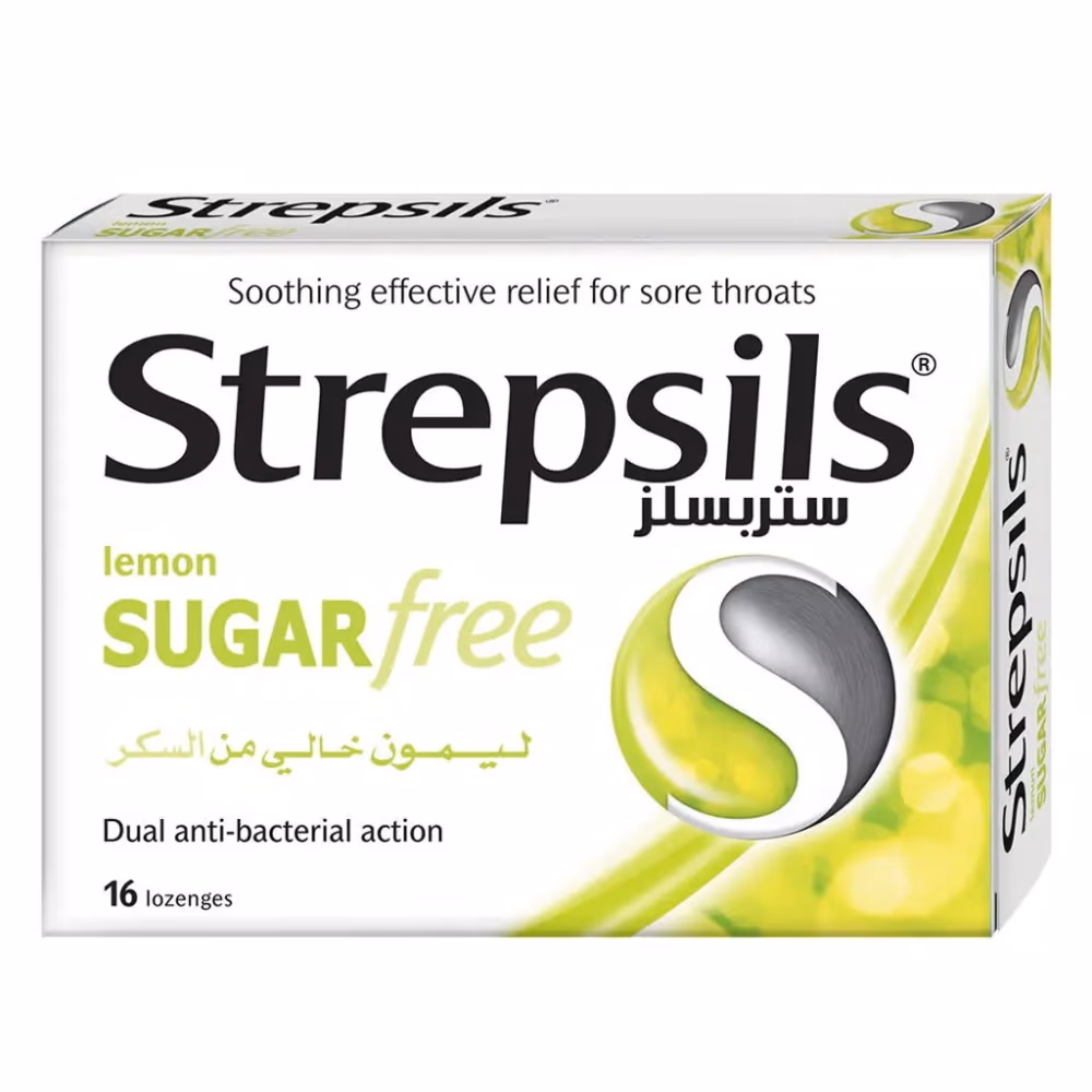 Strepsils Lemon Sugar Free - 16 Lozenges