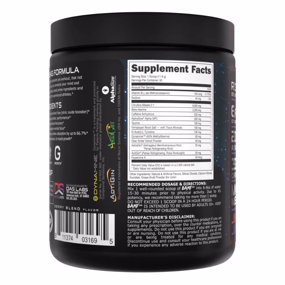 Bucked Up BAMF High Stim Pre-Workout Jungle Juice 352g 2