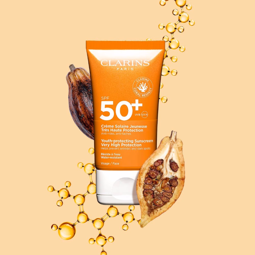 Clarins Youth Protecting Sunscreen SPF 50+ – 50ml | Anti-Aging High Protection Face Cream with Botanical Extracts 2