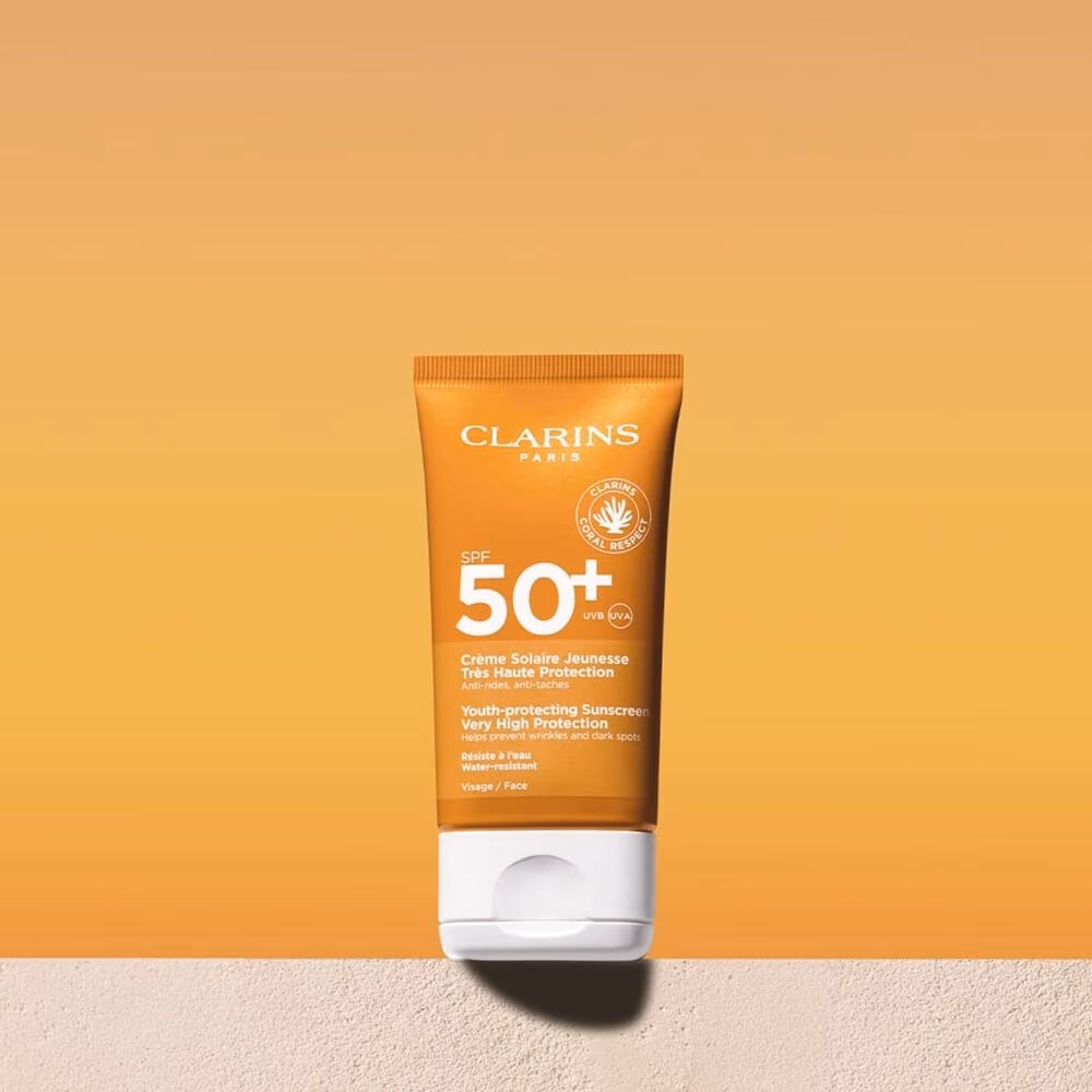 Clarins Youth Protecting Sunscreen SPF 50+ – 50ml | Anti-Aging High Protection Face Cream with Botanical Extracts 3