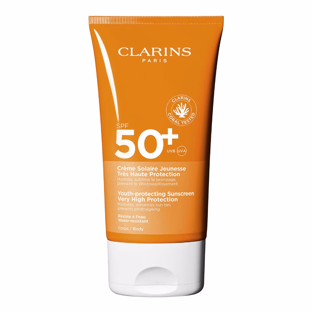 Clarins Youth Protecting Sunscreen SPF 50+ – 50ml | Anti-Aging High Protection Face Cream with Botanical Extracts