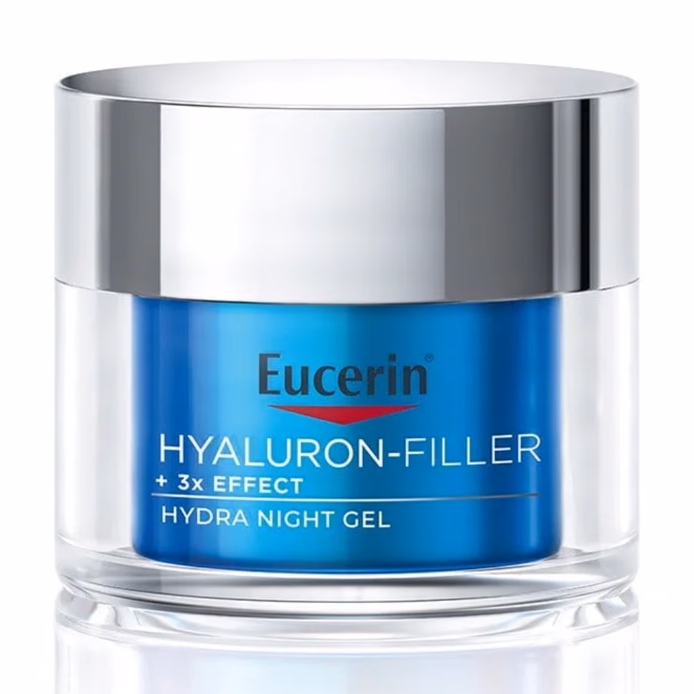 Eucerin Hyaluron-Filler 3x Effect Ultimate Light Night Cream – 50ml | Anti-Aging Moisturiser with Hyaluronic Acid, Glycolic Acid & Enoxolone