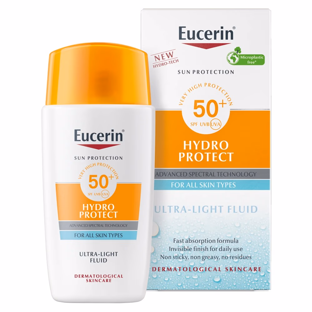 Eucerin Very High Hydro Protect Ultra-Light Fluid SPF 50+ – 50ml | Hydrating Daily Sunscreen for Sensitive & Oily Skin