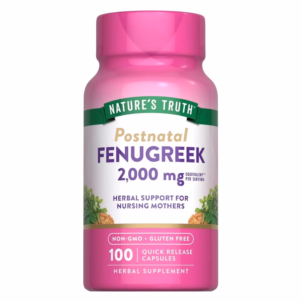 Nature's Truth Postnatal Fenugreek 2000mg - 100 Capsules