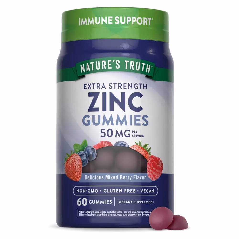 Natures Truth Extra Strength Zinc 50Mg Gummies - 60 Gummies