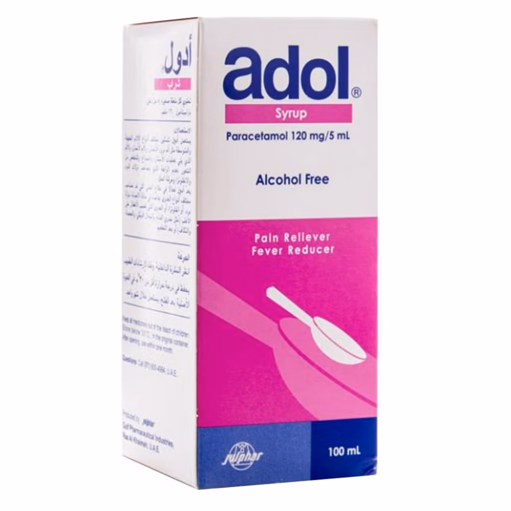 Adol Paracetamol 120mg /5ml Syrup - 100ml