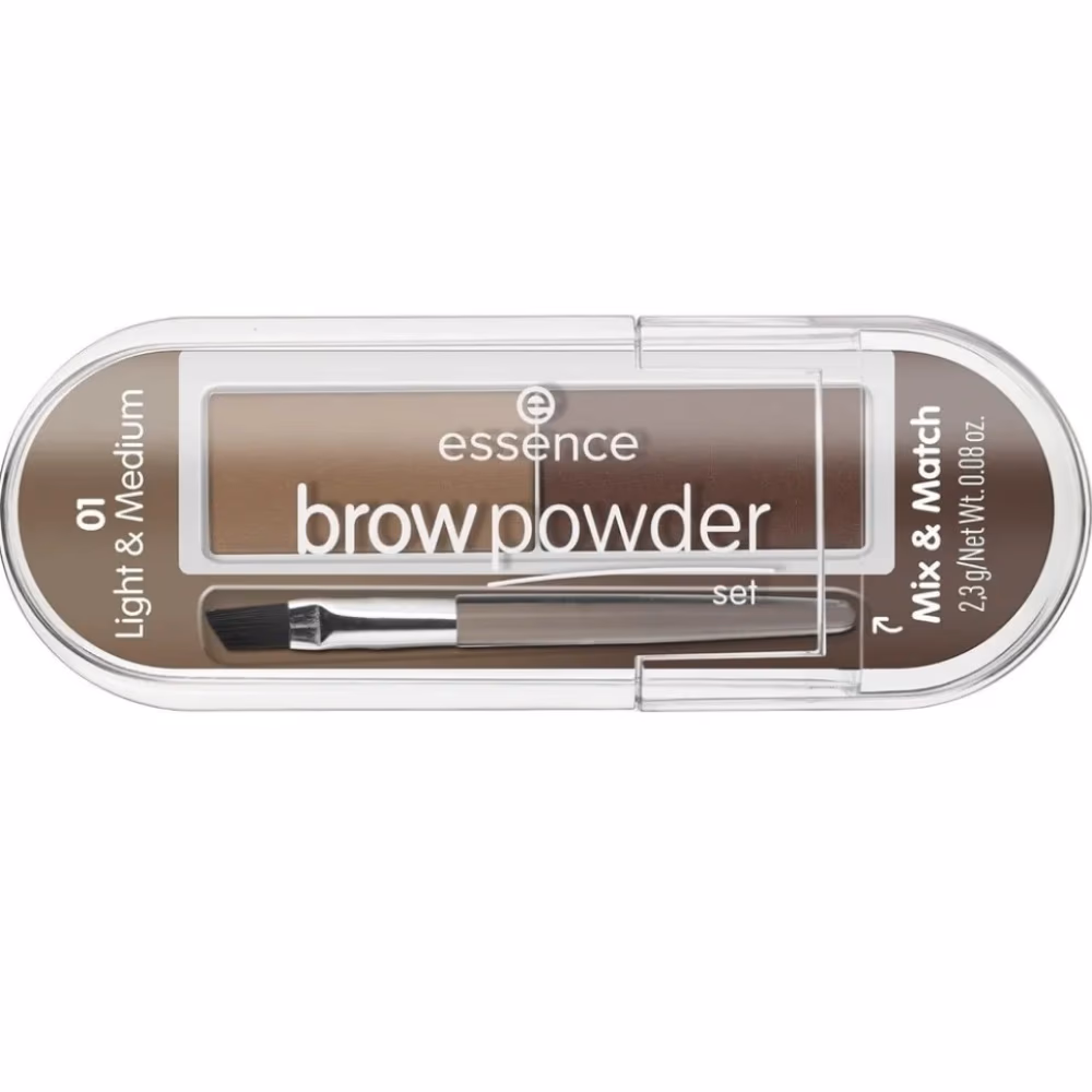 Essence Brow Powder Set 01 – Two Tone Powder Kit for Natural Brows
