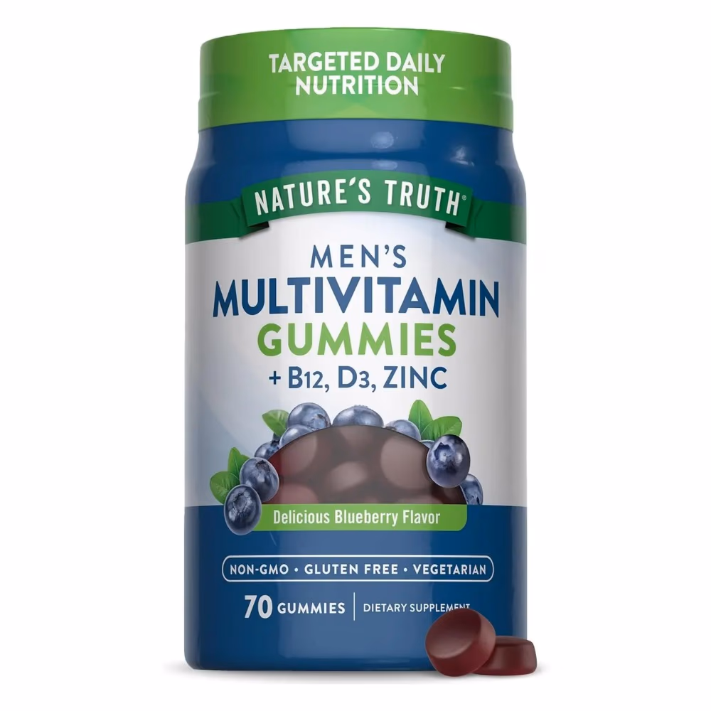Natures Truth Men's Multivitamin B12+D3+Zinc - 70 Gummies
