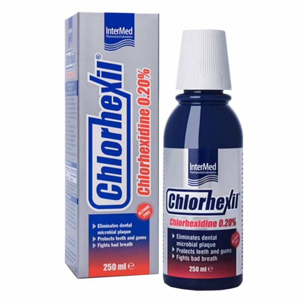 Chlorhexil 0.2% Mouthwash 250ml – Antiseptic Mouth Rinse for Intensive Gum Care 1