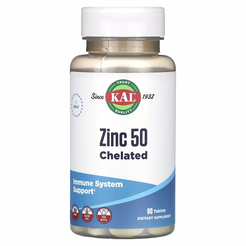 KAL Zinc 50mg Chelated 90 Tablets