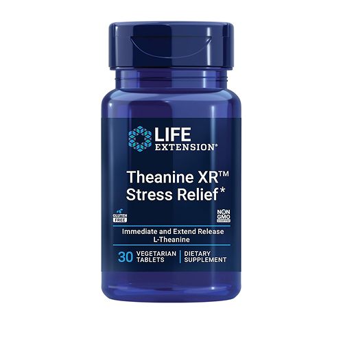 Life Extension Theanine XR Stress Relief 30 Vegetarian Tablets 1