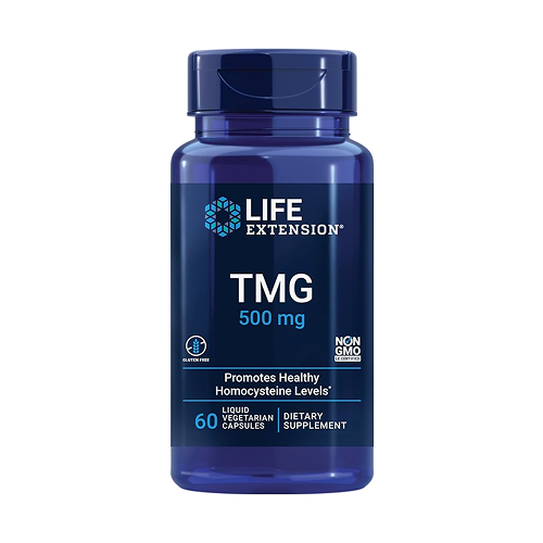 Life Extension TMG 500mg 60 Vegetarian Capsules 1