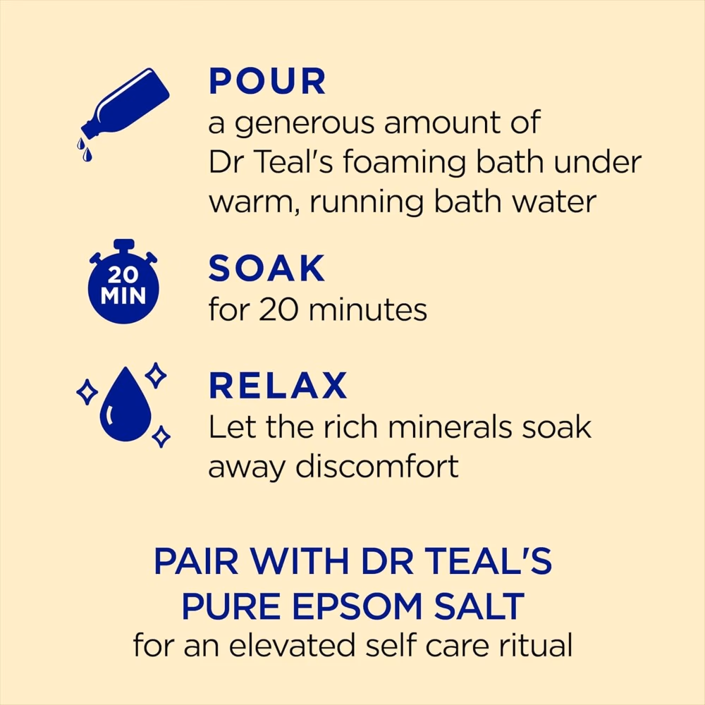 Dr Teal's Prebiotic Lemon Balm Foaming Bath 1000ml 4