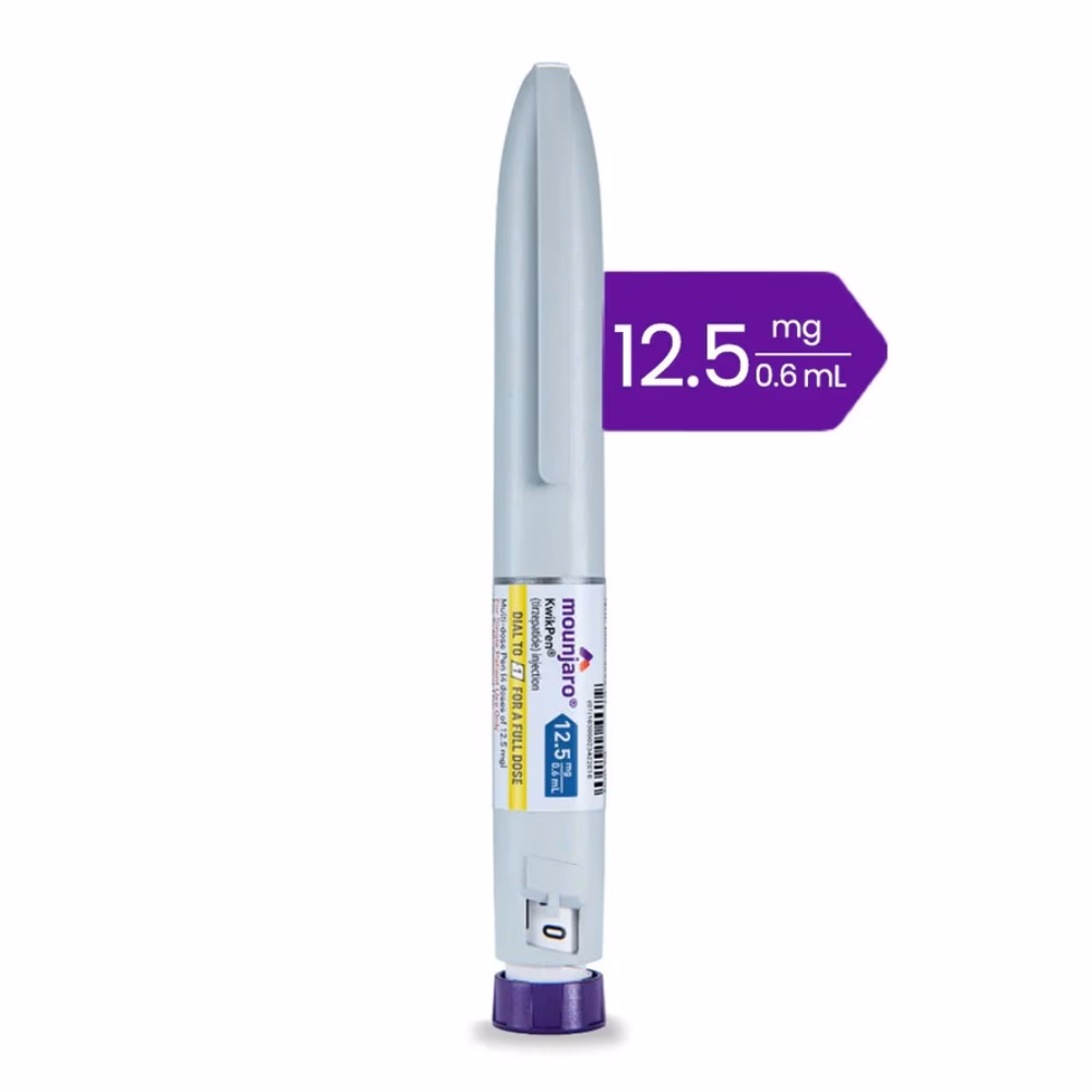 Mounjaro KwikPen Tirzepatide 12.5mg/0.6ml, Four-Dose Pre-Filled Injection 1 Pen For Subcutaneous Injection 1