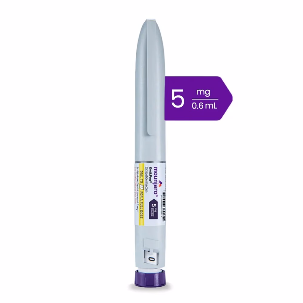 Mounjaro KwikPen Tirzepatide 5mg/0.6ml, Four-Dose Pre-Filled Injection 1 Pen For Subcutaneous Injection