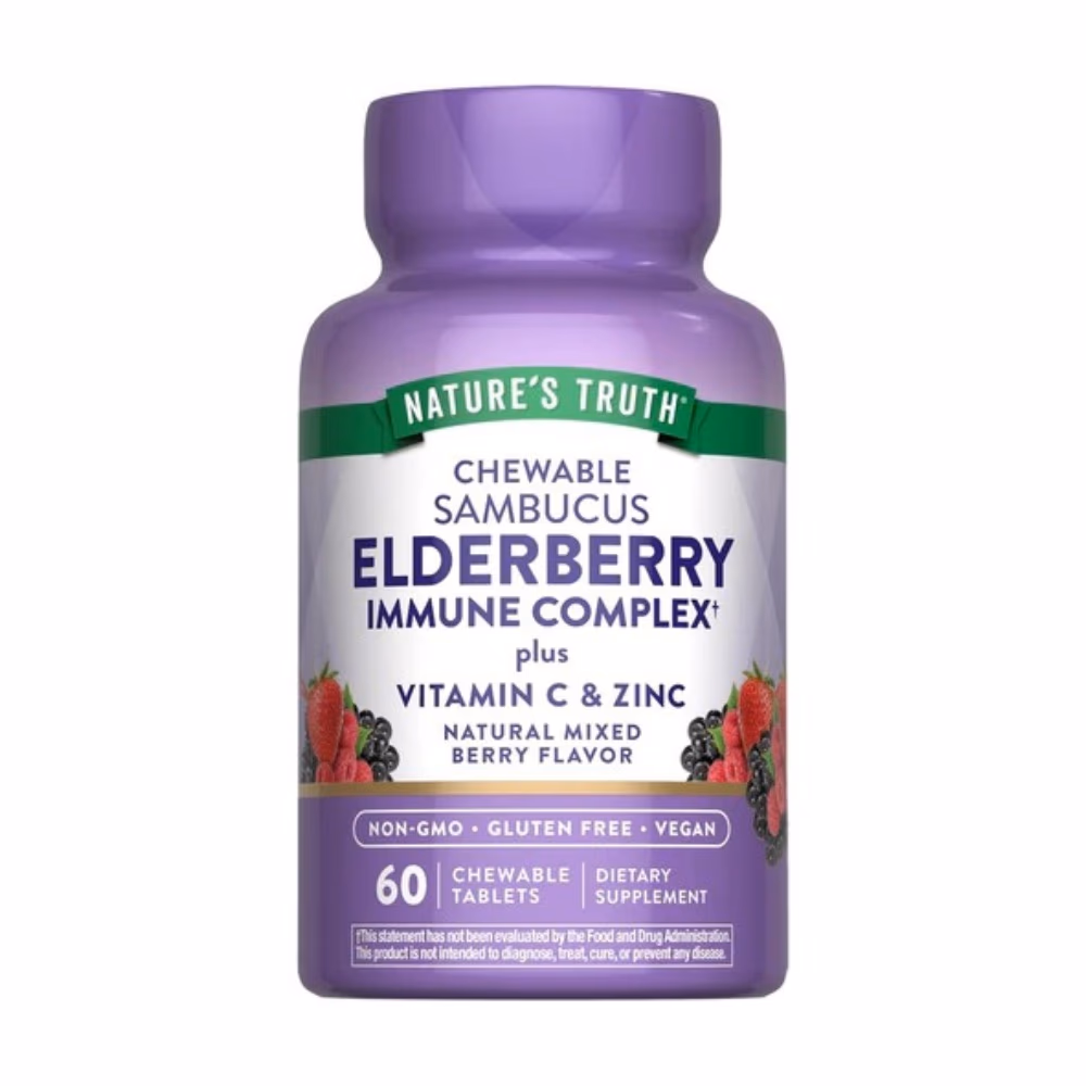 Nature's Truth Black Elderberry Immune 60 Chew Tabs 1