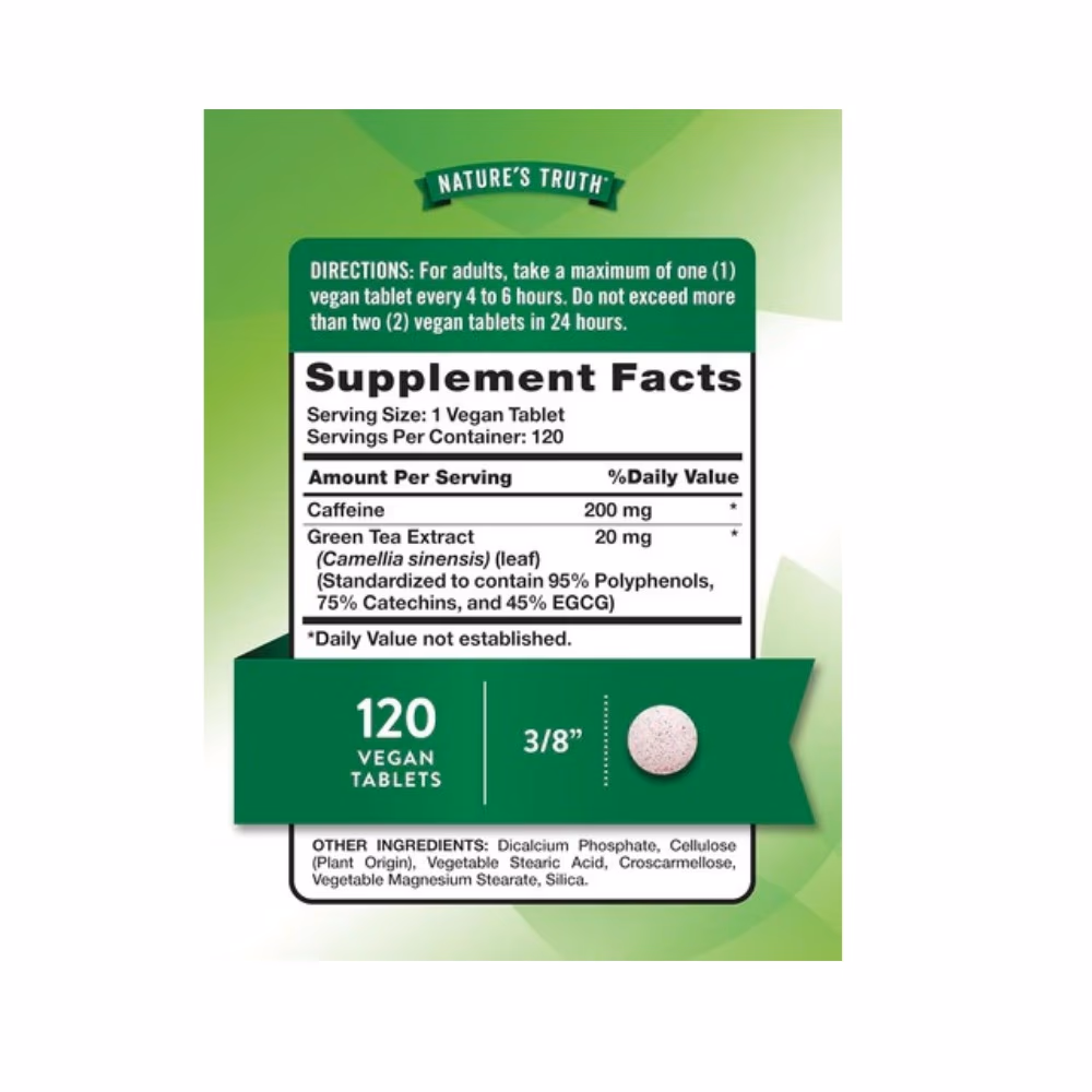 Nature's Truth Caffeine 220mg Tablet 120s 2