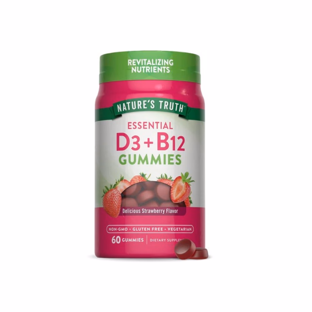 Nature's Truth Essential D3 + B12 Strawberry Gummies 60s