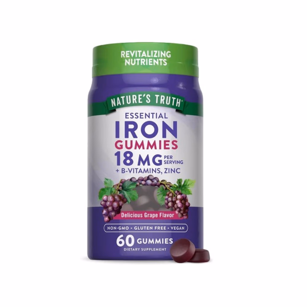 Nature's Truth Essential Iron Grape Gummies 60s