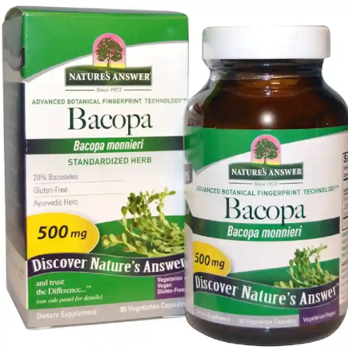 Natures Answer Bacopa 500mg 90 Vegetarian Capsules 1