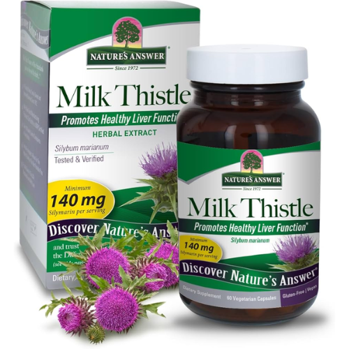 Nature's Answer Milk Thistle 140mg – 120 Vegetarian Capsules 1