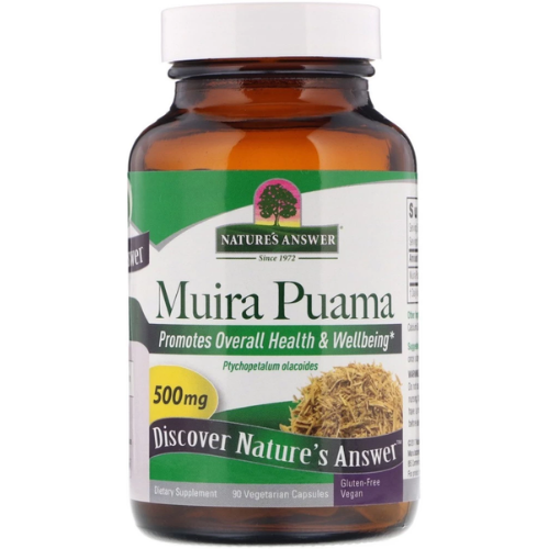 Natures Answer Muira Puama 500mg – 90 Vegetarian Capsules