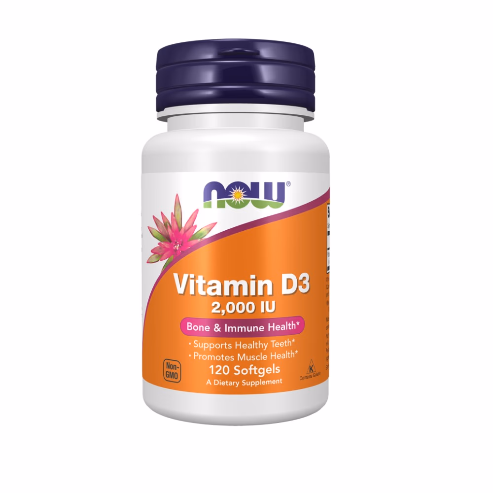 Now Vitamin D3 2000 IU 120 Softgels