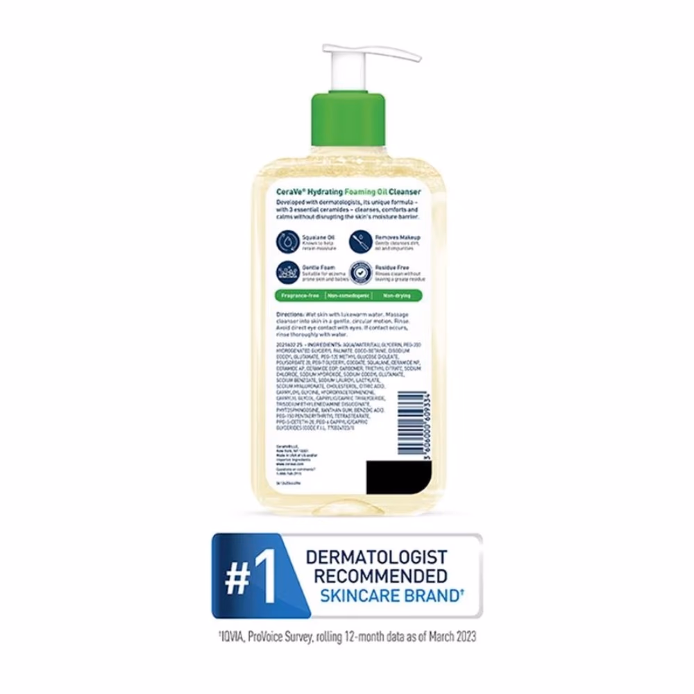 CeraVe Hydrating Foaming Oil Cleanser 355ml 5