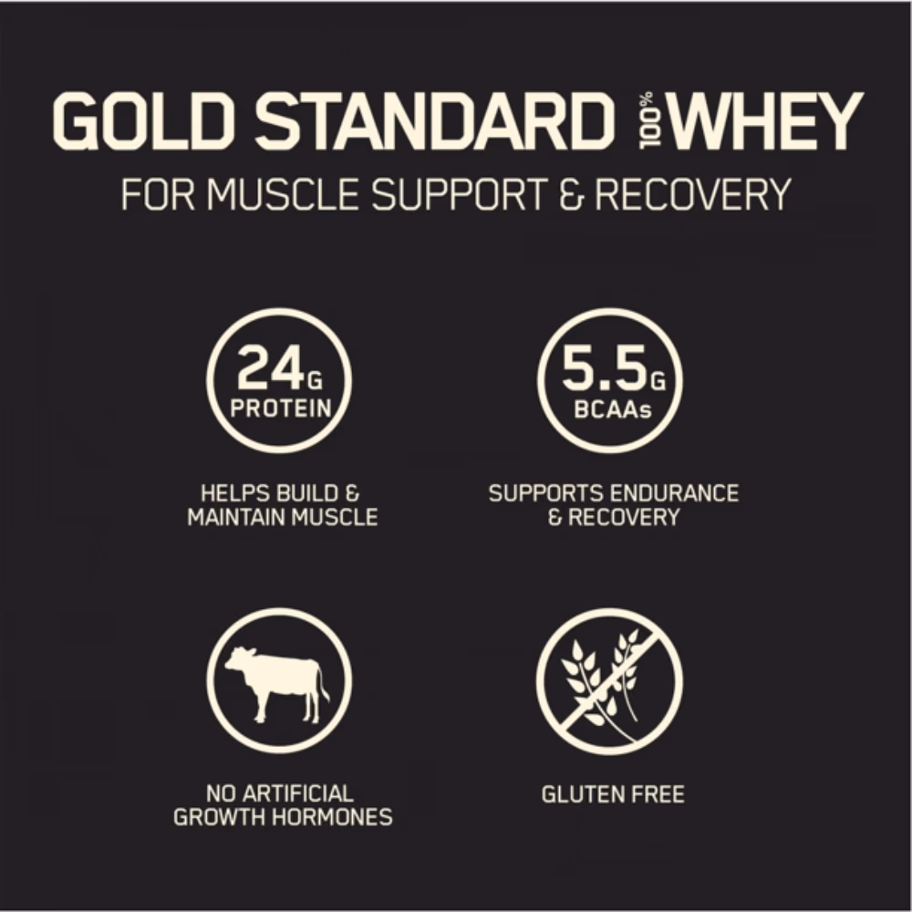 Optimum Nutrition Gold Standard 100% Whey Vanilla Ice Cream 5LB 2
