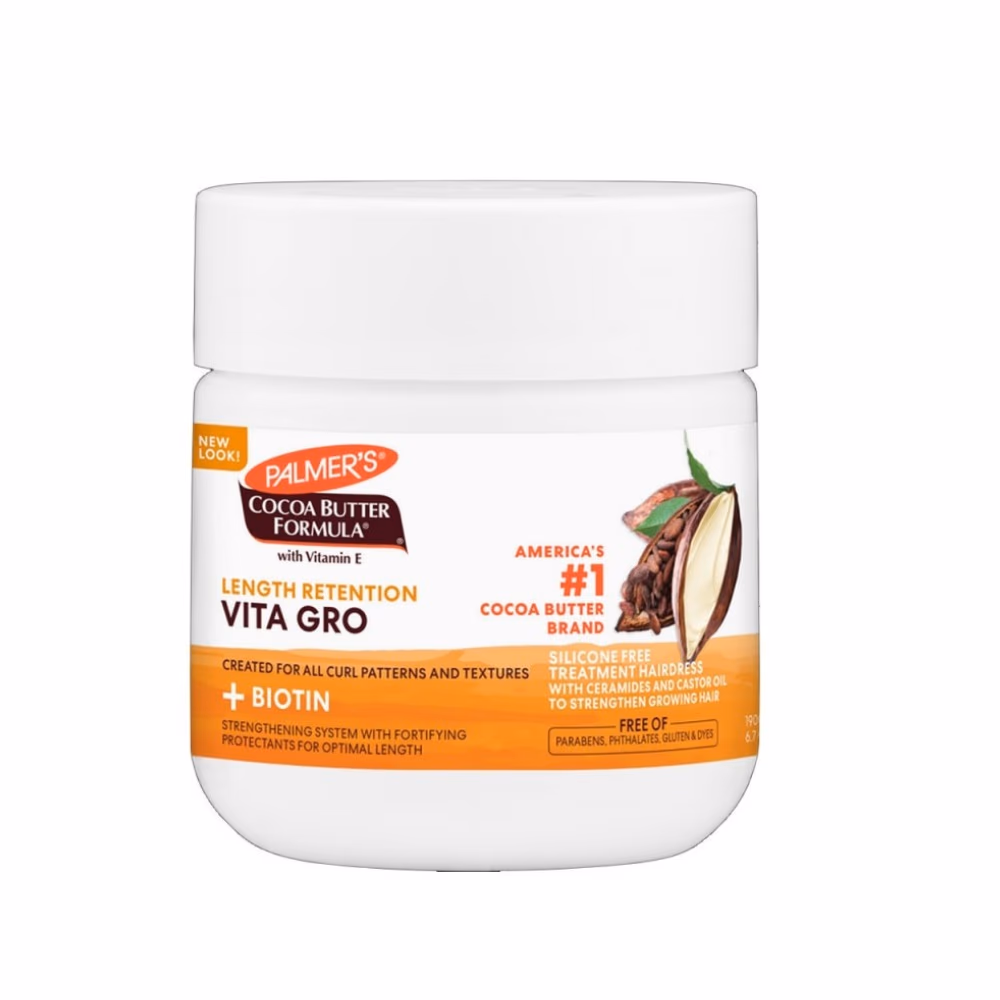 Palmer’s Cocoa Butter Formula Retention Vita Grow Cream 190g | Strengthening & Nourishing Hair Cream with Vitamins | Promotes Healthy Growth