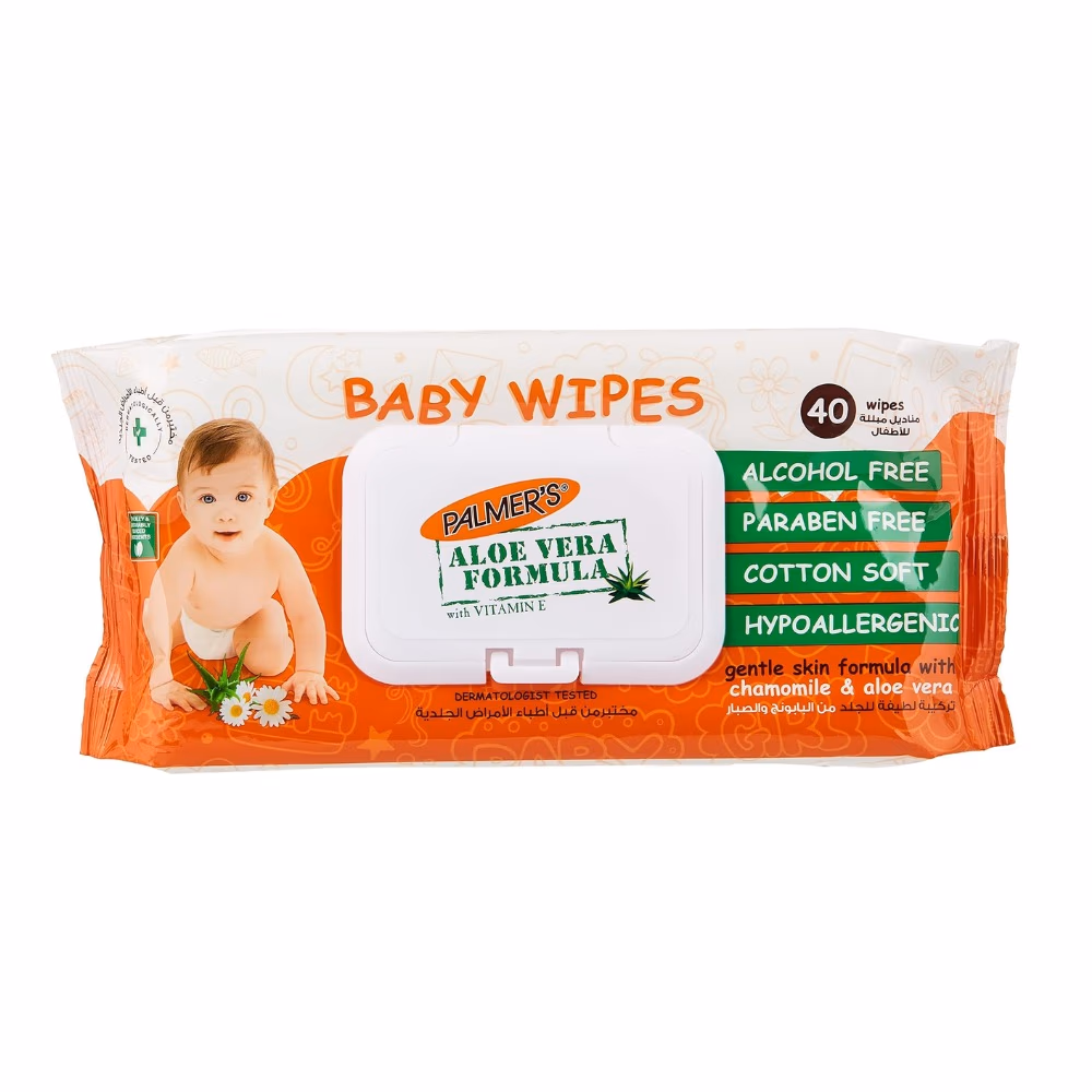 Palmers Baby Wipes 40s Combo Pack 1