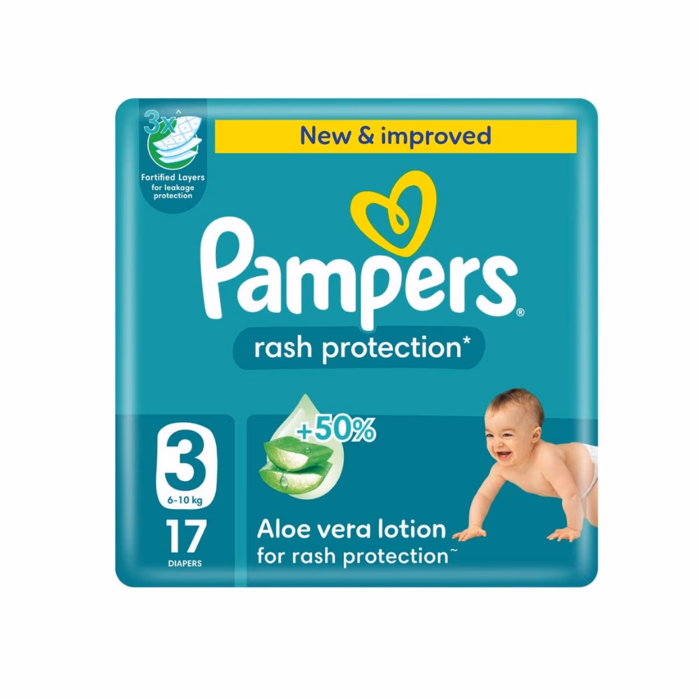 Pampers 3 Rash Protection Aloe 17s 1