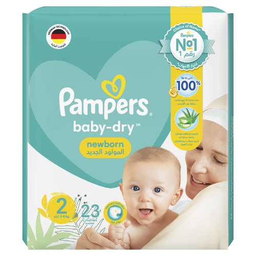 Pampers Baby-Dry New Born Baby Size 2 For 3 To 8 Kg Pack Of 23S 1