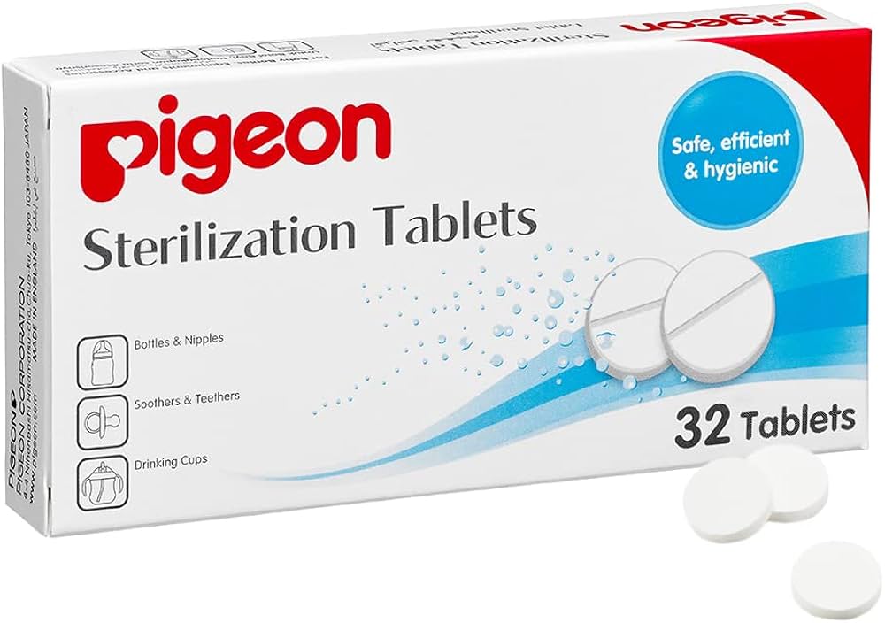 Pigeon Baby Bottle Sterilizing Tablets – 32 Tabs