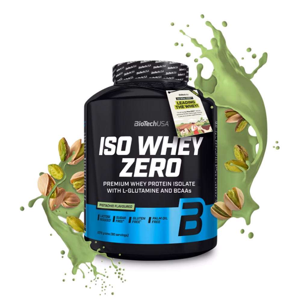 BioTechUSA Iso Whey Zero Pistachio 2270g: Lactose-Free Whey Protein Isolate 4