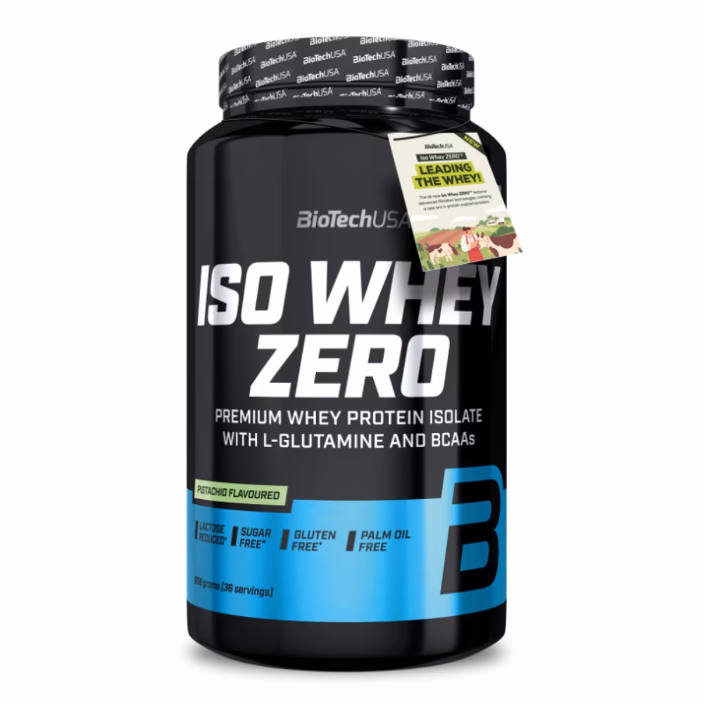 BioTechUSA Iso Whey Zero Pistachio 908g: Lactose-Free Whey Protein Isolate 1