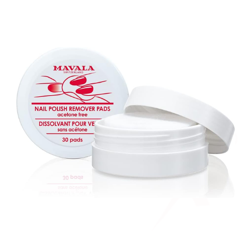 Mavala Nail Polish Remover Pads (30 Pads) – Acetone-Free & Travel-Friendly