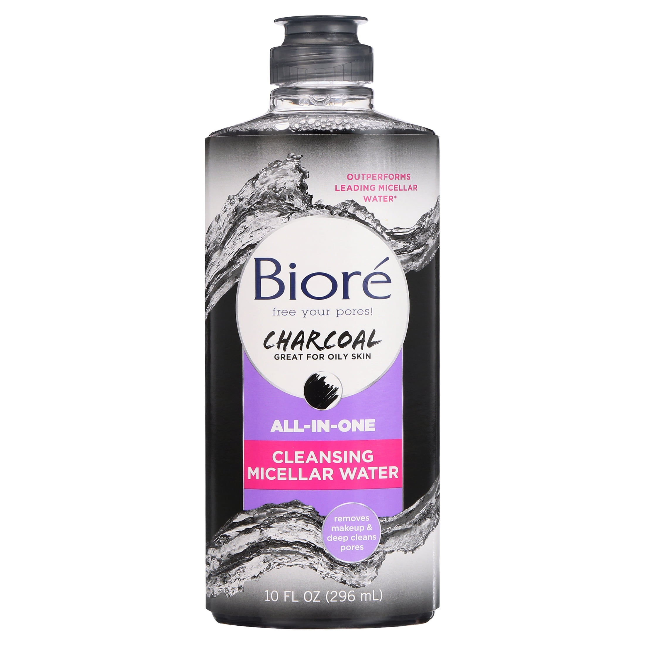 Biore Charcoal Cleansing Micellar Water 296Ml