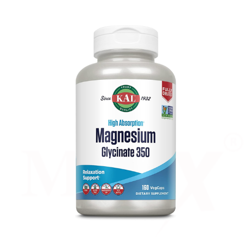 KAL Magnesium Glycinate 350mg - 160 Vegetarian Capsules 1
