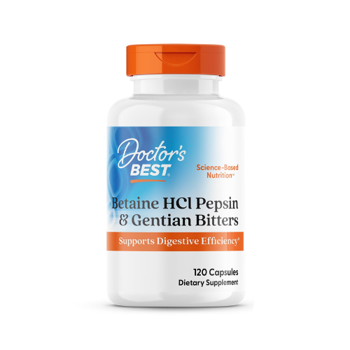 Doctor's Best Betaine Pepsin & Gentian Bitters 120 Capsules 1