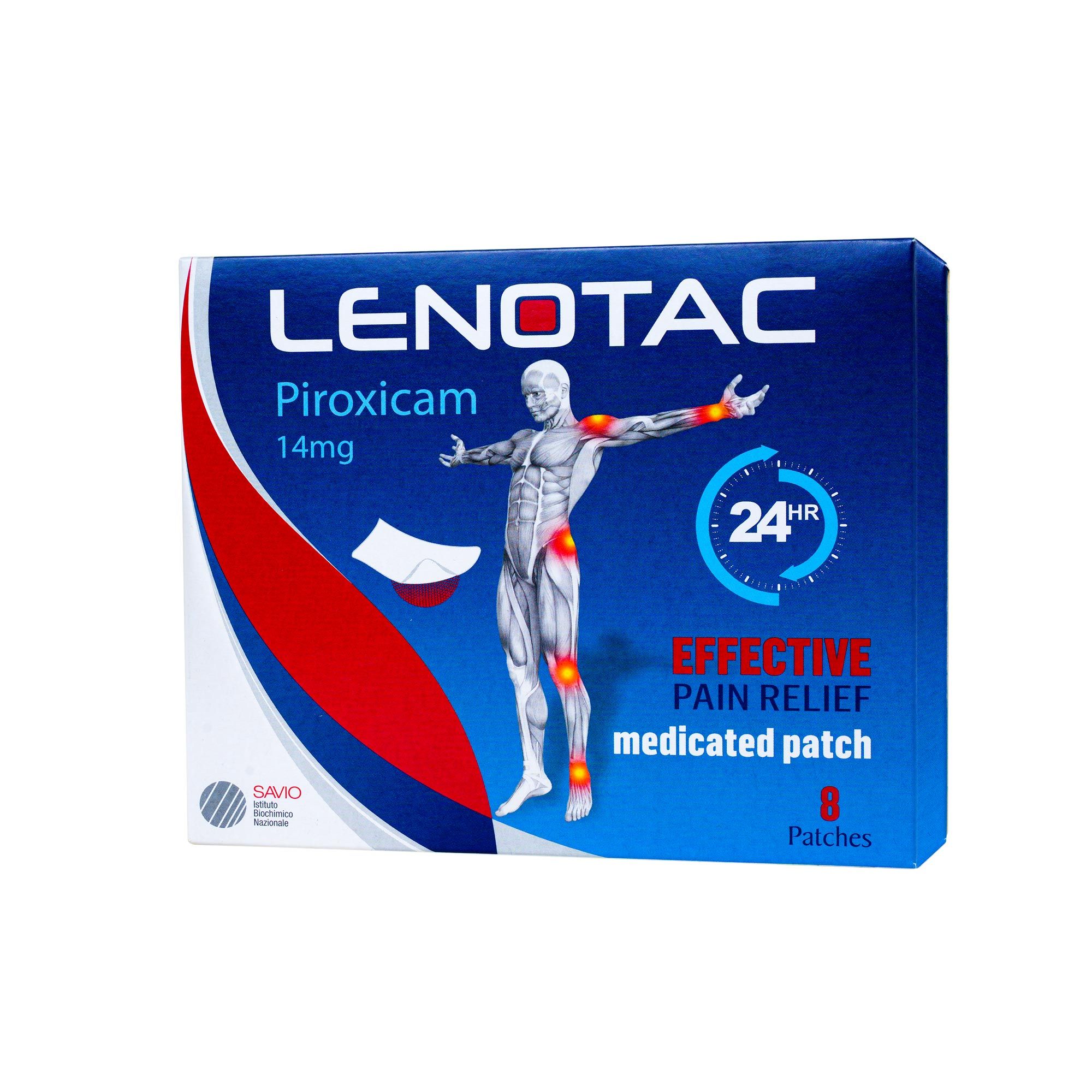 Lenotac 14mg Piroxicam Pain Relief Patches 8s