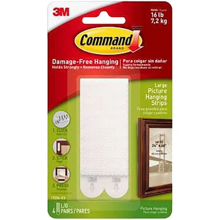 3M Command Picture Hanging Strips Large 4s