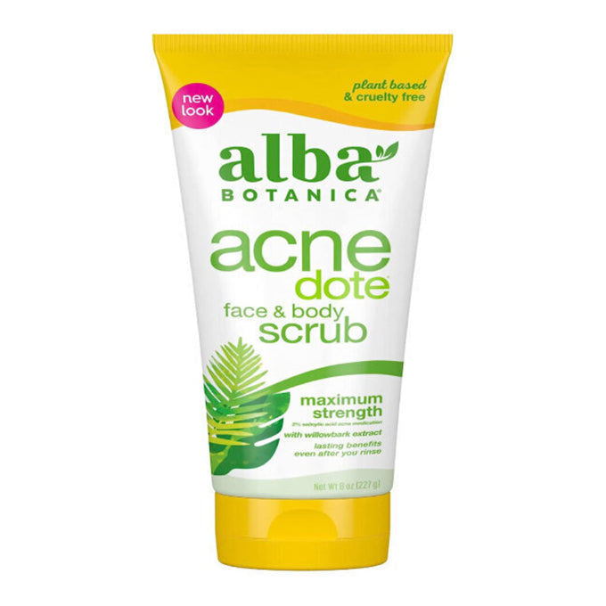 Alba Botanica Acnedote Face And Body Scrub 227g 1