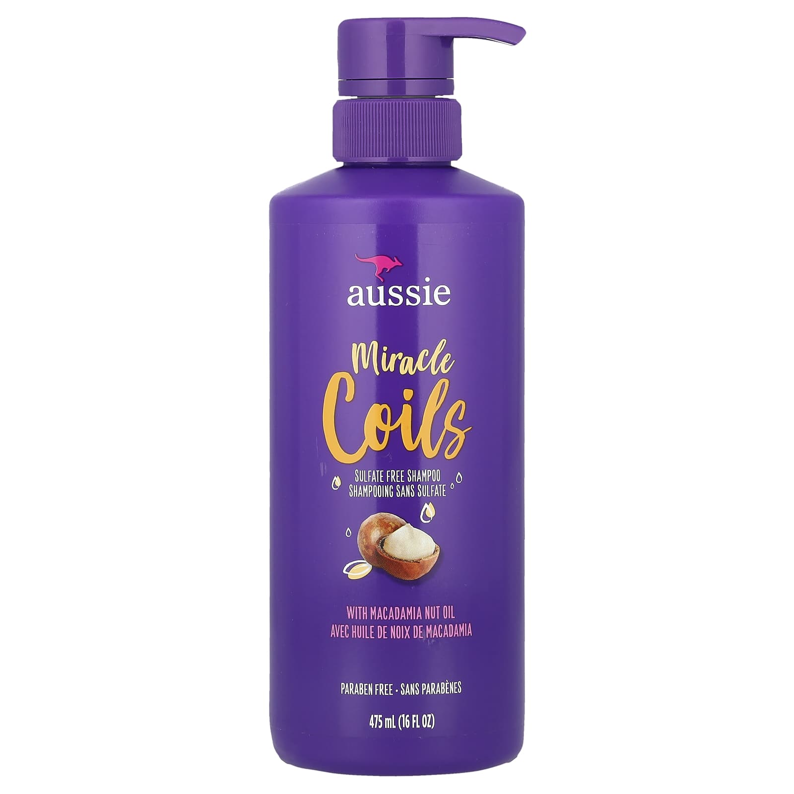 Aussie Miracle Coils Macadamia Shampoo 475ml  1
