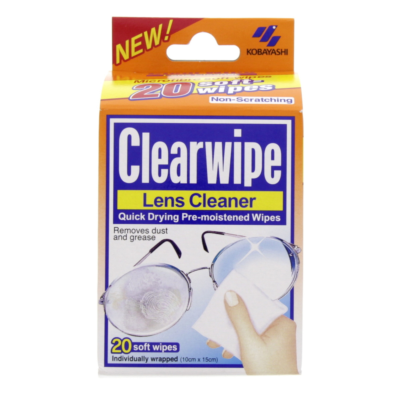 Clear Lens Cleaner Wipes 20s 1