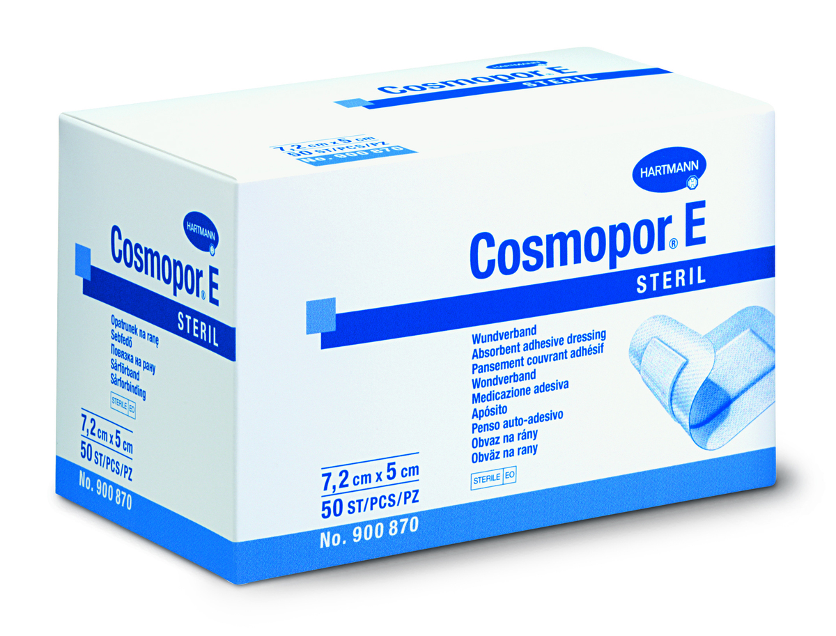 Cosmopor E Sterile Adhesive Wound Dressings 7.2x5 cm - Pack of 50