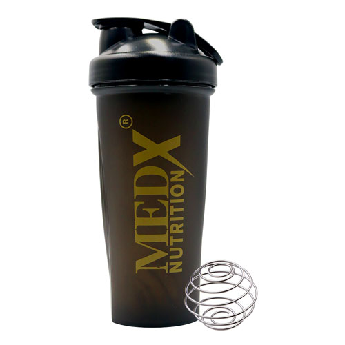 MedX Shaker Bottle for Protein Mixes 600ml - Black