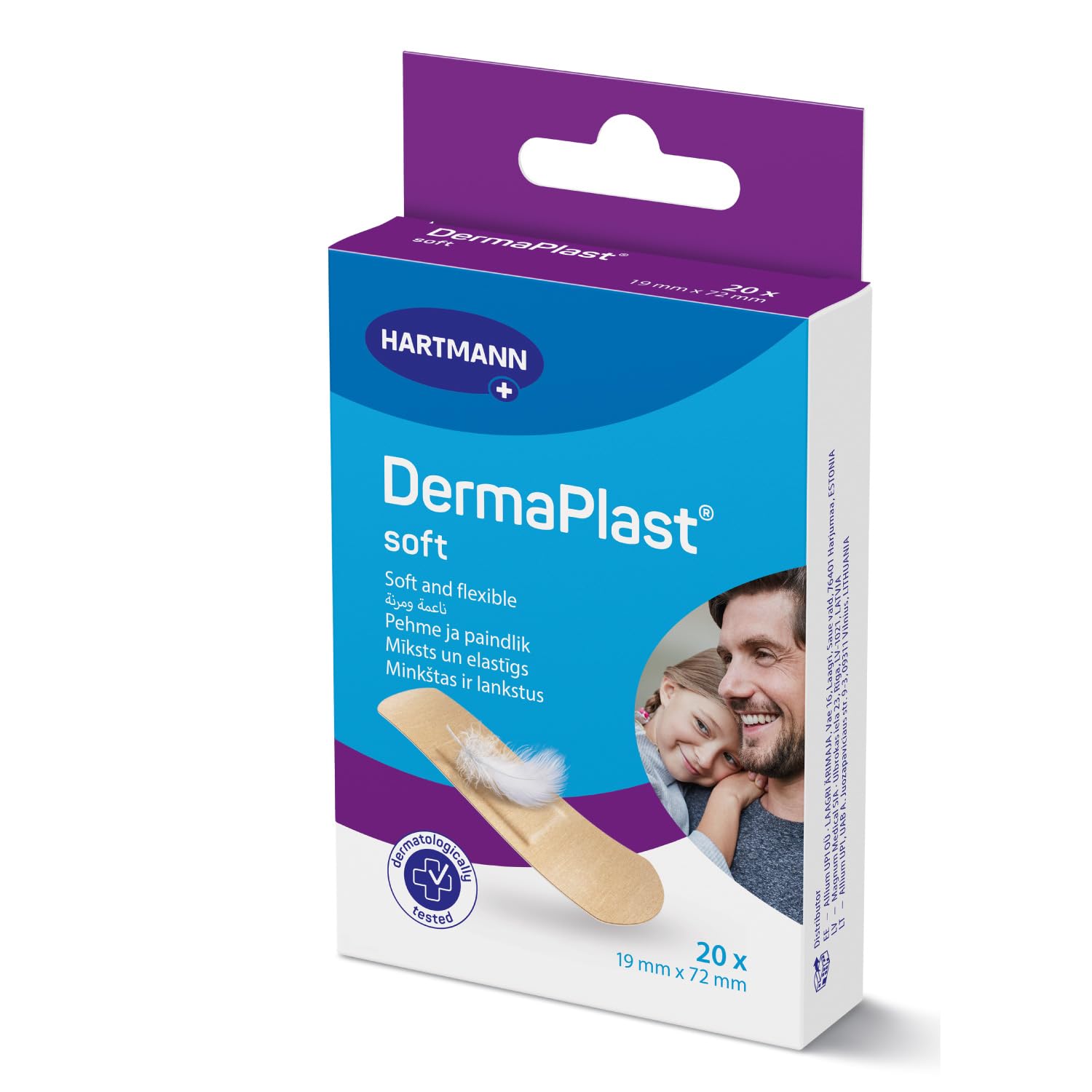 DermaPlast Soft Plasters 19x72mm 20s 1