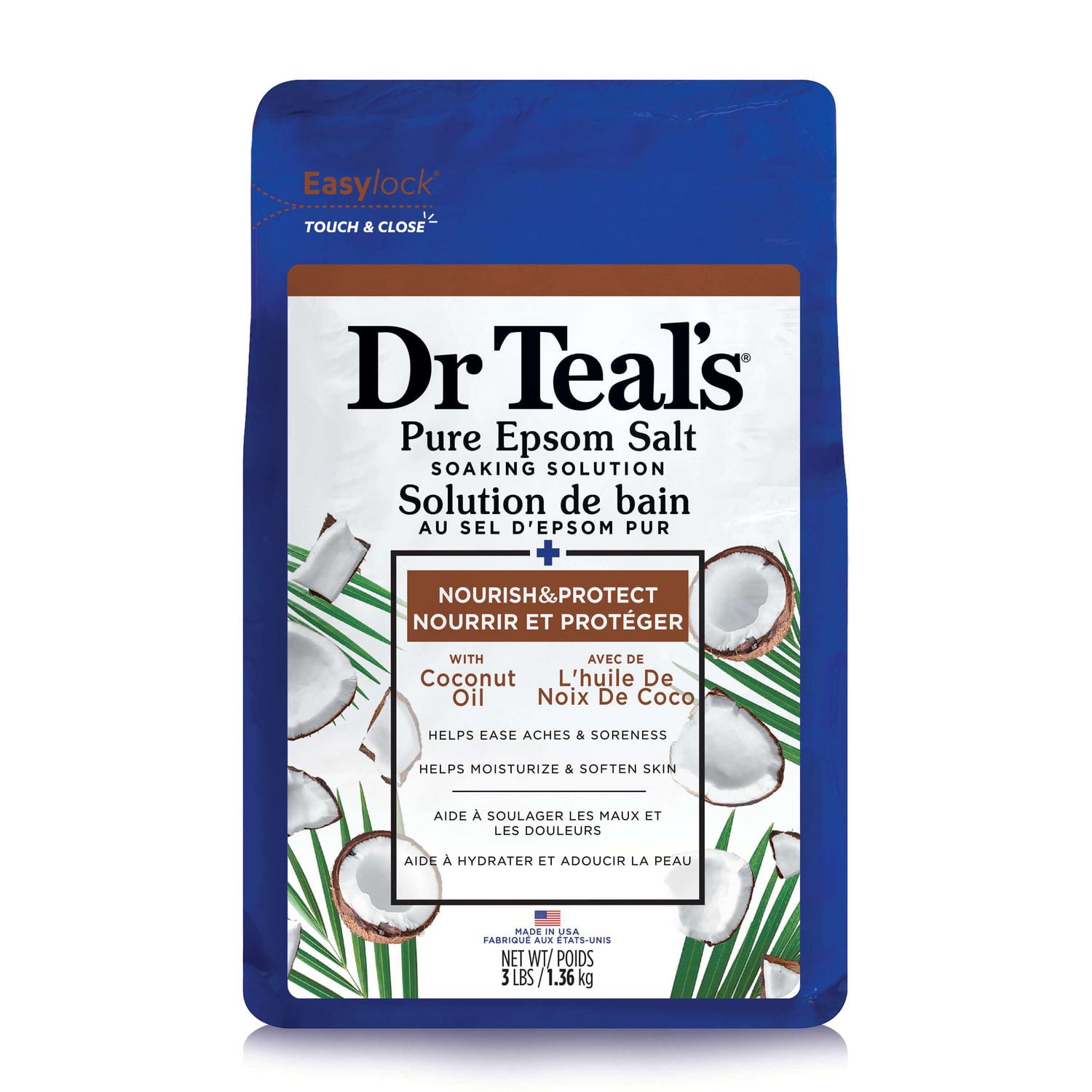 Dr Teals Epsom Salt Coconut Oil 1.36kg 1